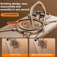 Magic Claw Shell Metal Phone Case Magnetic Suction Rotating Bracket Protective Sleeve