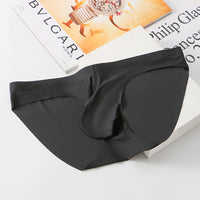 Ice Silk Seamless Panties Men's Briefs Bulge Gun Egg