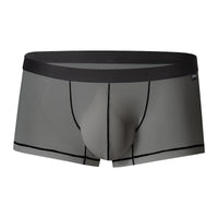 Men's Thin Ice Silk Single Layer U Pouch Boxers Underwear