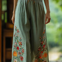 Pants Women's Linen Wild Wide Legs