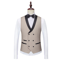 Korean-style Slim-fit Three-piece Suit Set