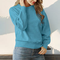 Fashion Casual Round Neck Long Sleeve Women's Sweater