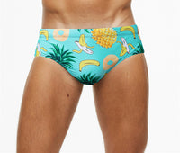 Men's Swimming Briefs With Printed Stitching To Prevent Embarrassment