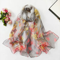 Summer Sunscreen Scarf Beach Scarf Wholesale Long Women's Soft Plum Blossom Ladies Decoration Thin Scarf Scarf