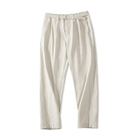 Vintage Cotton Pairs Of Pleated Straight Casual Pants Loose Long Pants