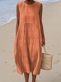 Sleeveless Casual Printed Elegant Dress