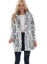 Rabbit Fur Leopard Print Mid-length Clothing Fashionable Jacket