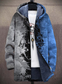 Hooded Cardigan Cotton Jacket Gray