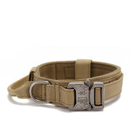 Nylon Wear-resistant Tactical Pet Collar Outdoor Adjustable Medium And Large Traction Dog Collar