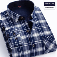 Thickened Velvet Padded Shirt Thermal Plaid