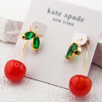 Cherry-shaped Earrings With High-end Zirconia Stud Earrings