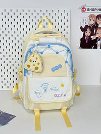Simple And Lightweight Large Capacity Contrast Color Backpack