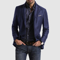Spring Top Casual Printed Double Button Suit