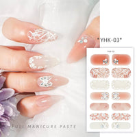 Spring Three-dimensional Relief Nail Stickers 3D Baking-free Waterproof Wholesale
