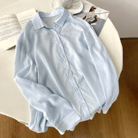 Tencel Linen Long-sleeve Shirt Womens Summer New Style