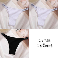 Women's high waist high slit cotton thong