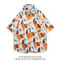 Men's Retro Hong Kong Style Short Sleeve Printed Shirt