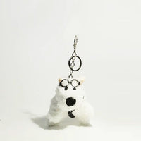 Cute West Highland Plush Pendant Cartoon Puppy Fur Doll Keychain