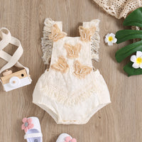 Children's Lace Mesh Lace Embroidered Jumpsuit