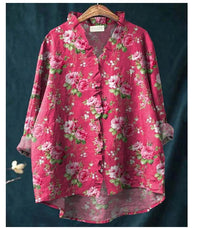 Loose Print Crew Neck Casual Plus Size Women's T-shirt