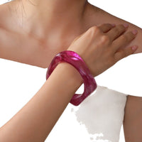 Geometric Gradient Acrylic French-Style Vintage Bracelet