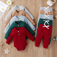 Infant Cotton Long-sleeved Jumpsuit Trousers Suit