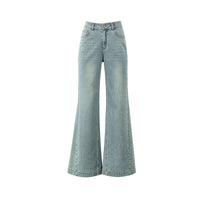 Loose High Waist Slimming Mopping Bell-bottom Pants
