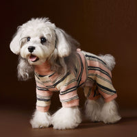 Dog Clothes Four-leg Warm Striped Thick Base Schnauzer Teddy Bichon Maltese Sweater