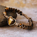 Teardrop-shaped Lapis Lazuli Natural Stone Handwoven Wrap Bracelet Adjustable