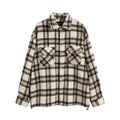 Plaid Spider Embroidery Button Loose Lapels Jacket