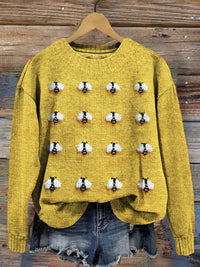 Womens Crew-neck Top With Animal Print