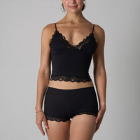 Lightweight Lace Triangle Camisole And Briefs Set With Delicate Edging
