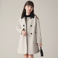 Western Style Woolen Coat Mid-length Padded Coat