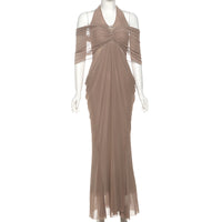 Strapless Mesh-Panel Bodycon Sheath Dress