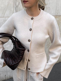 Women's Slim-fit Cropped Cardigan Sweater Coat