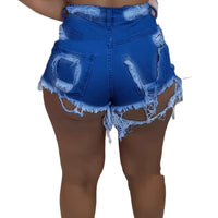 Summer Womens Denim Lift Shorts Simple Style