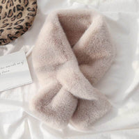 South Korea Chic Style Thickened Solid Color Furry Scarf