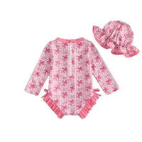 Children's Swimsuit Girls' Cute Long Sleeve One-piece Swimsuit