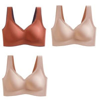 No Steel Ring Breasted Thin Section Gathered Side Breasts Sports Sleep Vest Bra Women