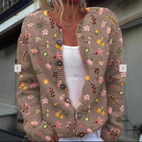 3D Digital Printing Cardigan Coat Outerwear Women