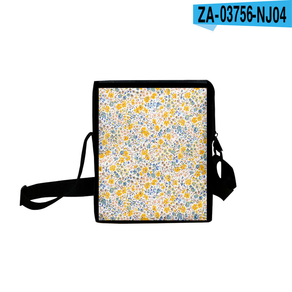 Mori Style 3D Digital Printing Cartoon Animation Zipper Oxford Cloth Bag