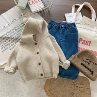 Autumn And Winter Sweater Boys And Girls Hooded Children Fashionable Stylish Cardigan Jacket