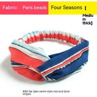 Bohemian Style Elastic Cross Chiffon Headband For Women