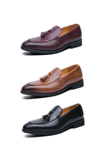 Pointed Men's Slip On Leather Shoes