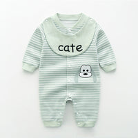 Western Style Long-sleeved Net Red Romper Baby Pajamas Cotton Short-sleeved Princess One-piece
