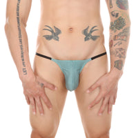 Men's New Striped High Fork Thin Hem Hip Briefs