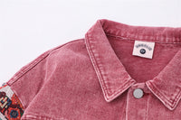 Heavy Industry Washed And Worn Stitching Edging Denim Jacket