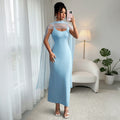 Womens Fashion Solid-Color Slim-Fit Camisole Dress