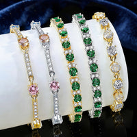 Womens Fashionable Light-Luxury Gold-Plated Zircon Bracelet