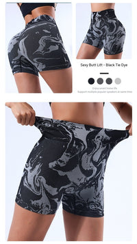 European And American Quick-drying Printing Hip Raise Yoga Pants Belly Contracting Fitness Peach Hip Sports High-waisted Trousers